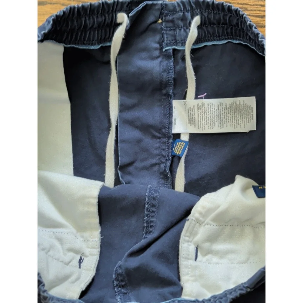 Polo Ralph Lauren Prepster Shorts Sz XL Navy Blue Chino Elastic Waist Beachy